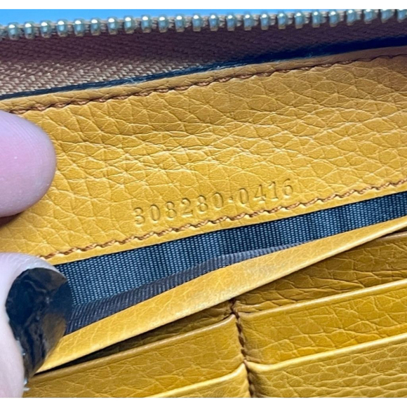 GUCCI | Large orange leather interlocking GG logo soho zip-around wallet - Picture 11 of 11